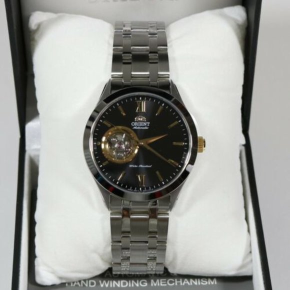 Orient Men's Open Heart Black Dial Automatic Watch - Picture 2 of 5